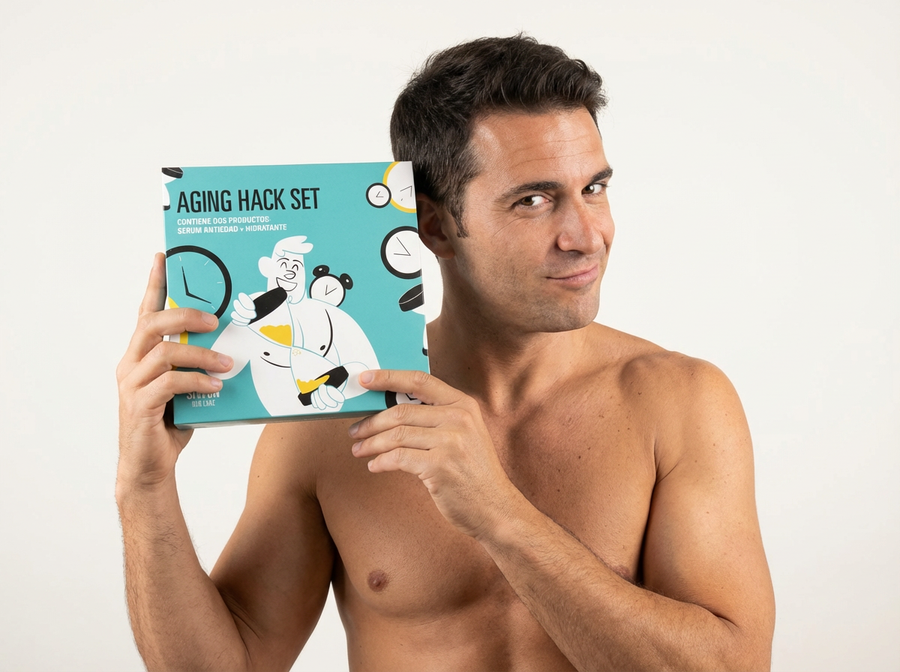 Hombre con el cofre Aging Hack